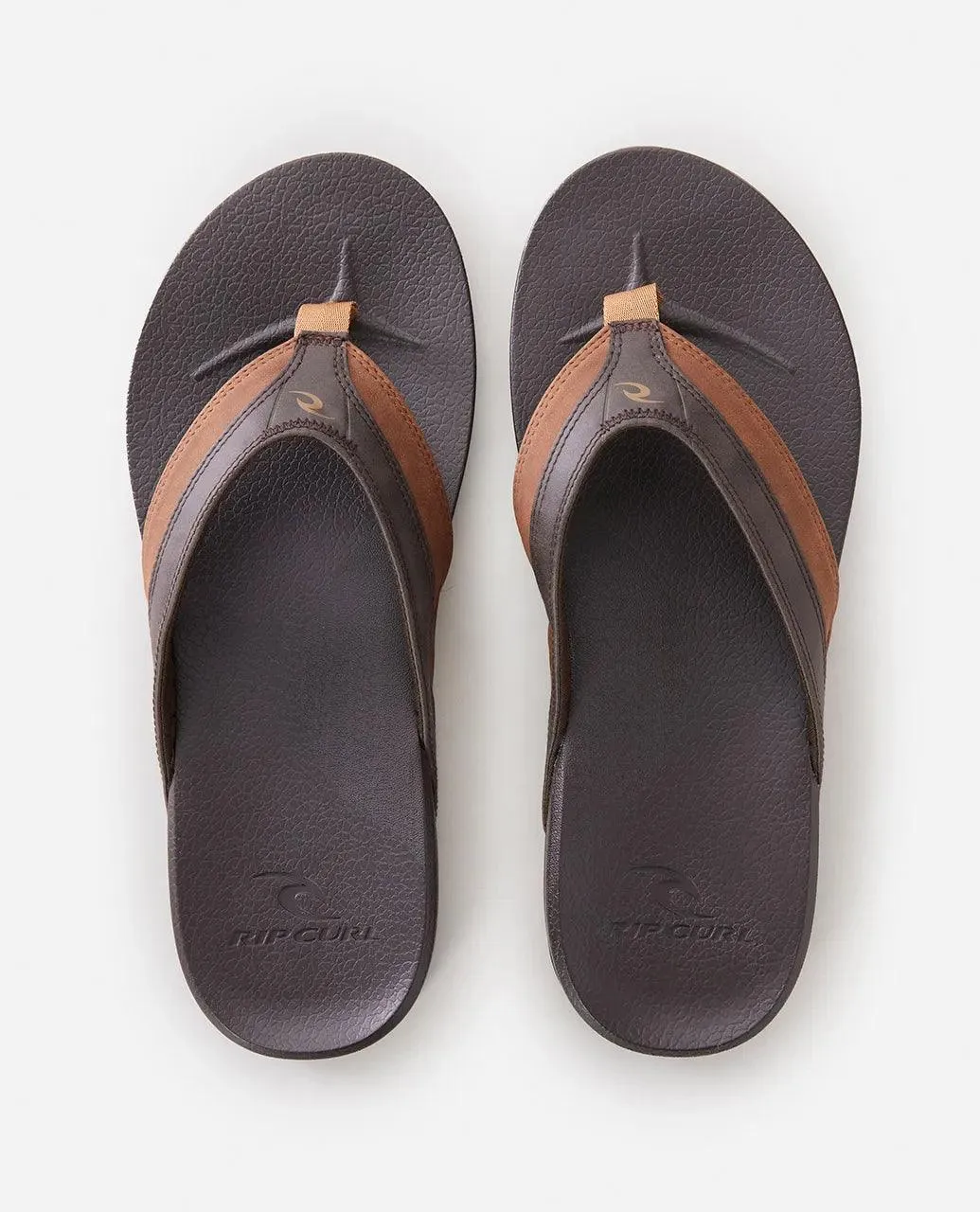 Rip Curl Soft Top Mens Flip Flops Brown Tan