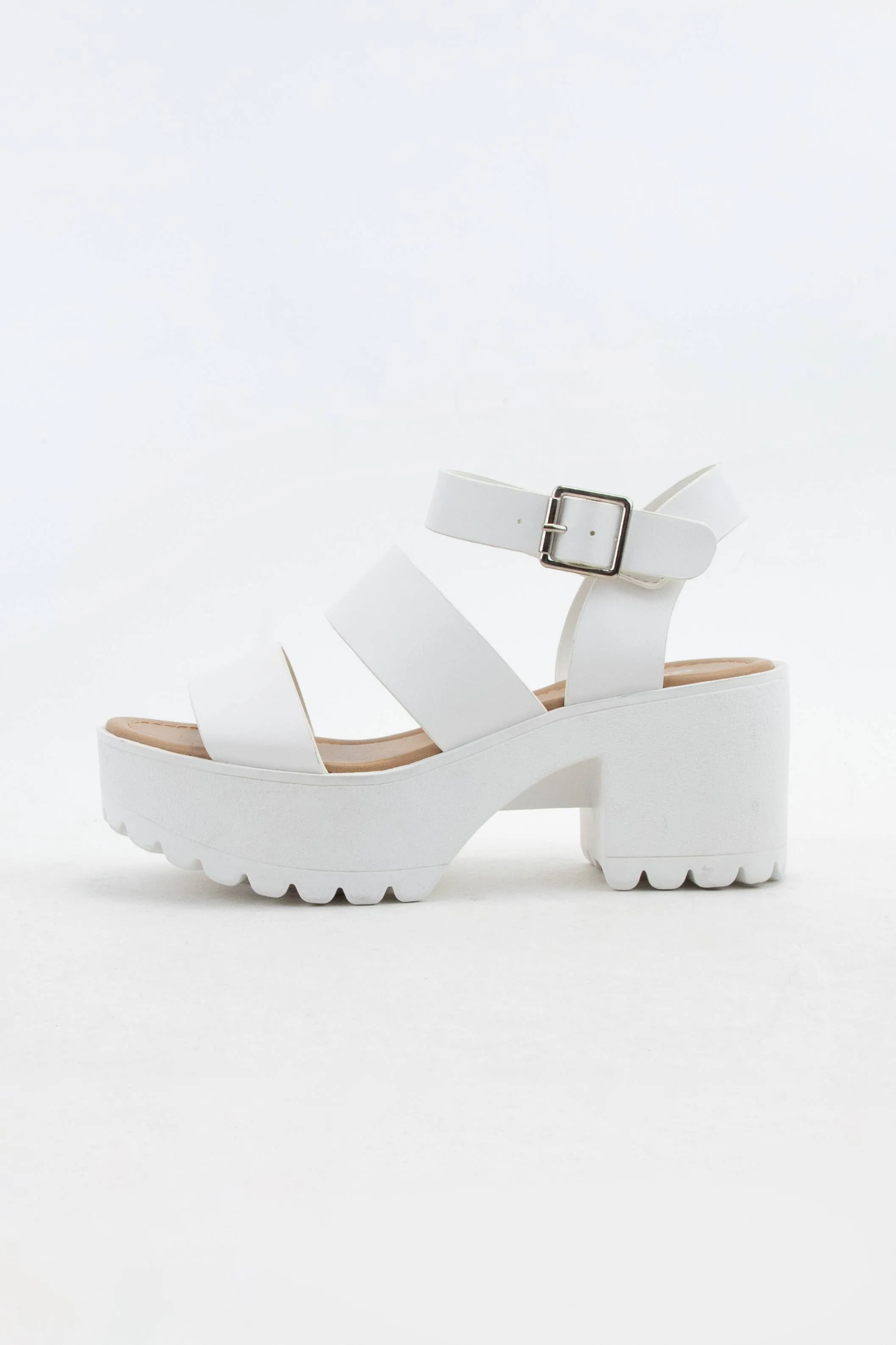 SODA- ADALYN CHUNKY Sandals (white)