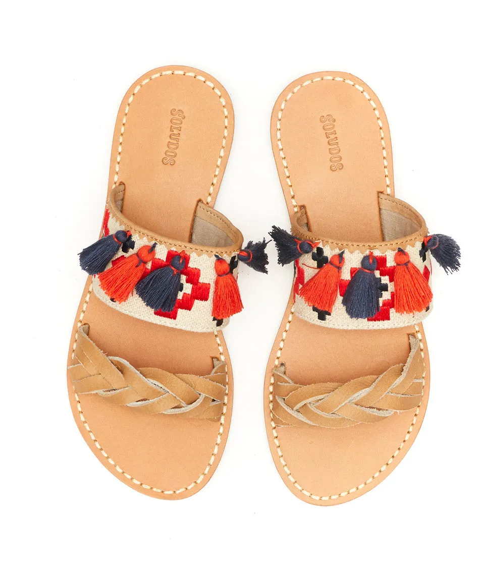 Soludos - Embroidered Slide Flat Sandal