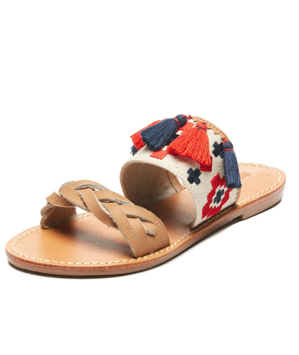 Soludos - Embroidered Slide Flat Sandal