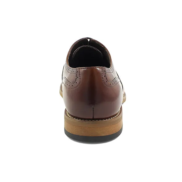 Stacy Adams Cognac Dunbar Wingtip Oxford Shoes