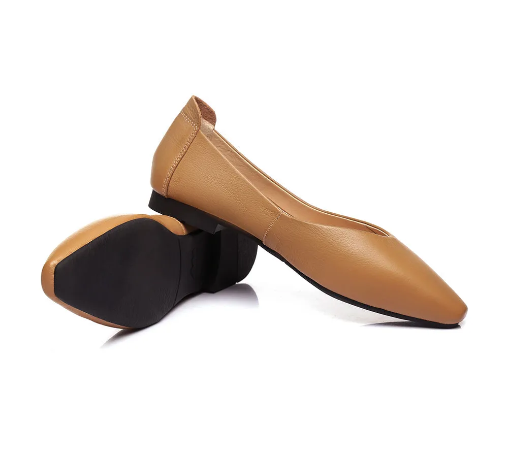 TARRAMARRA® Women Leather Pointed Toe Ballet Flats Everly