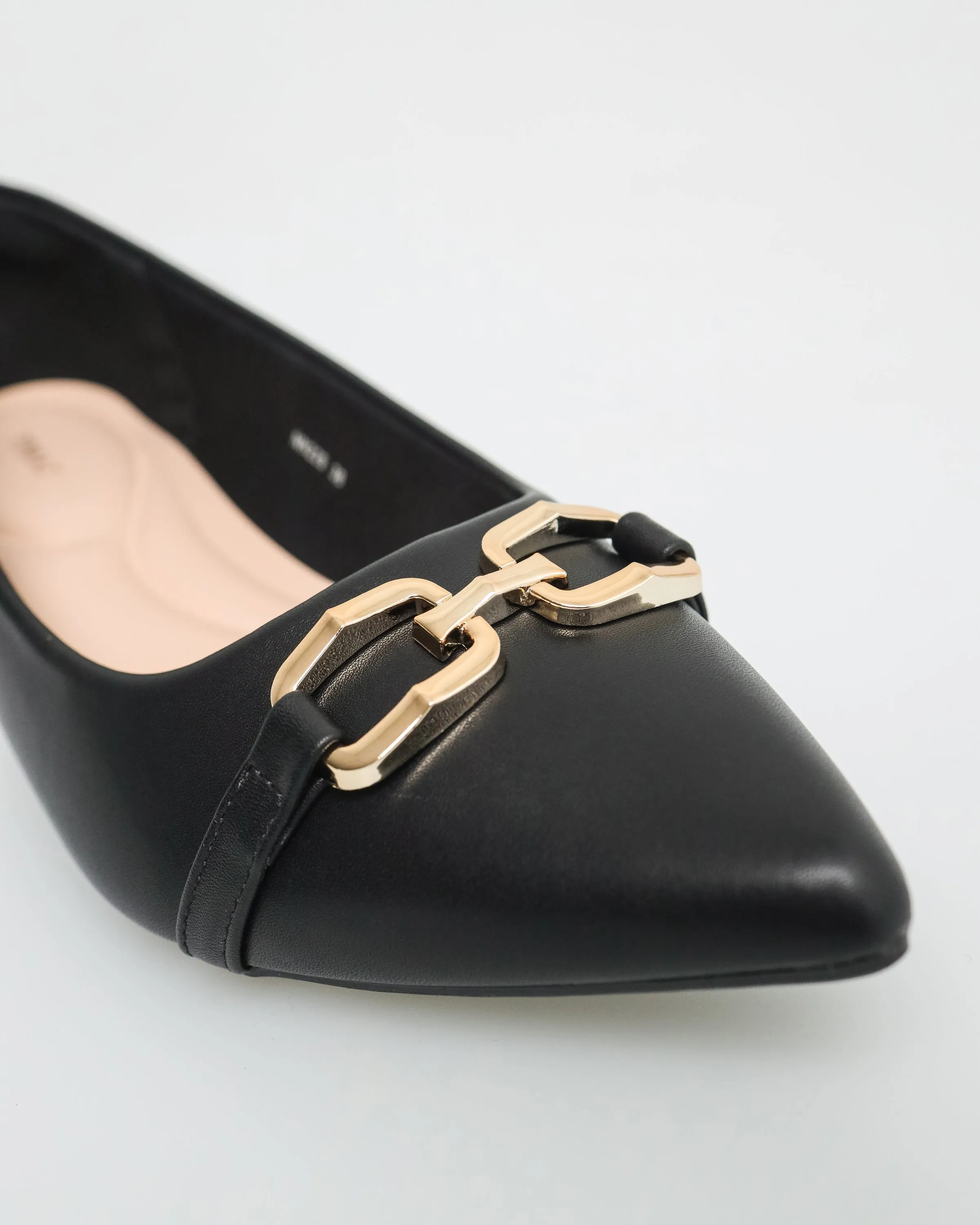 Tomaz NN229 Ladies Pointy Low Heels (Black)