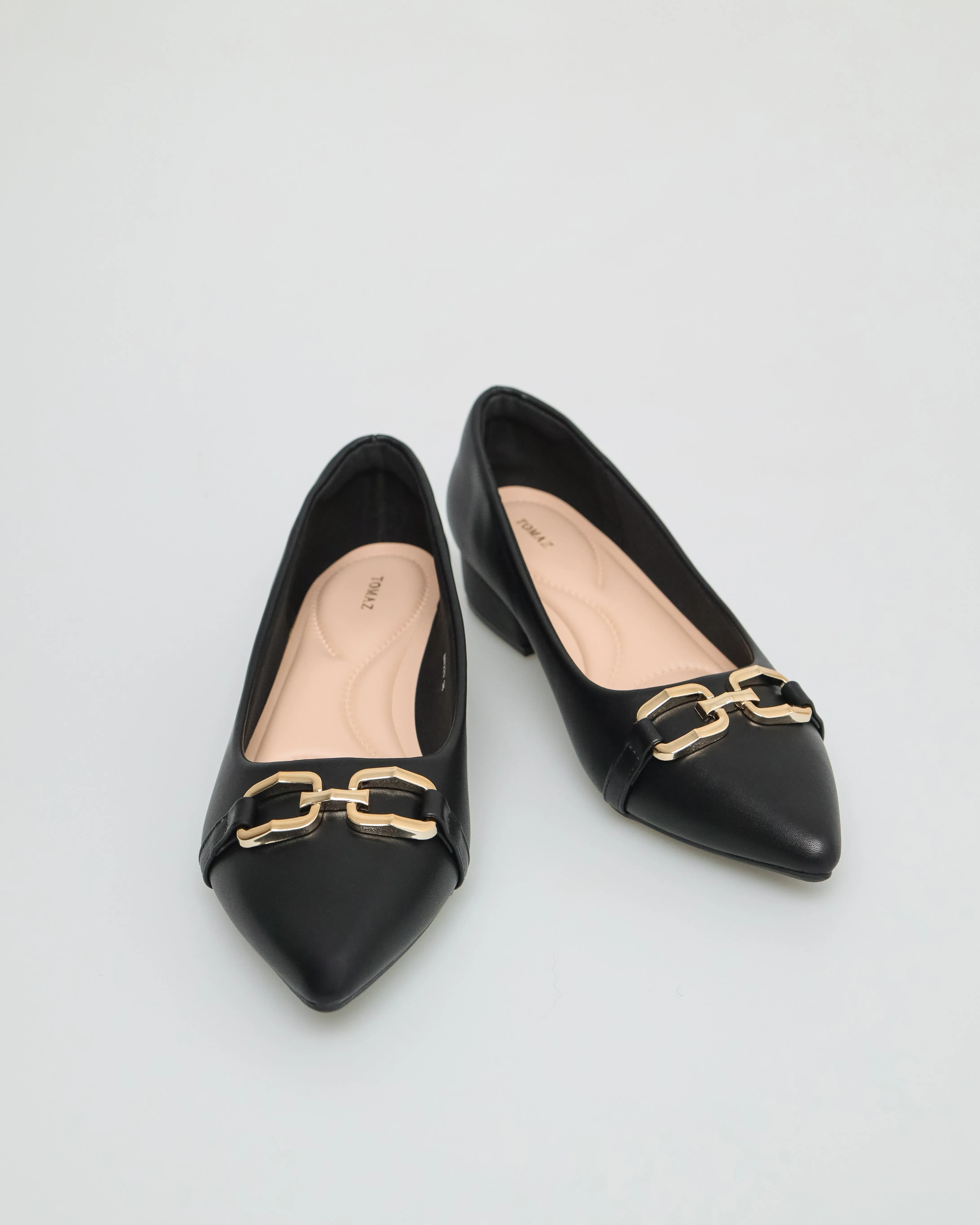 Tomaz NN229 Ladies Pointy Low Heels (Black)