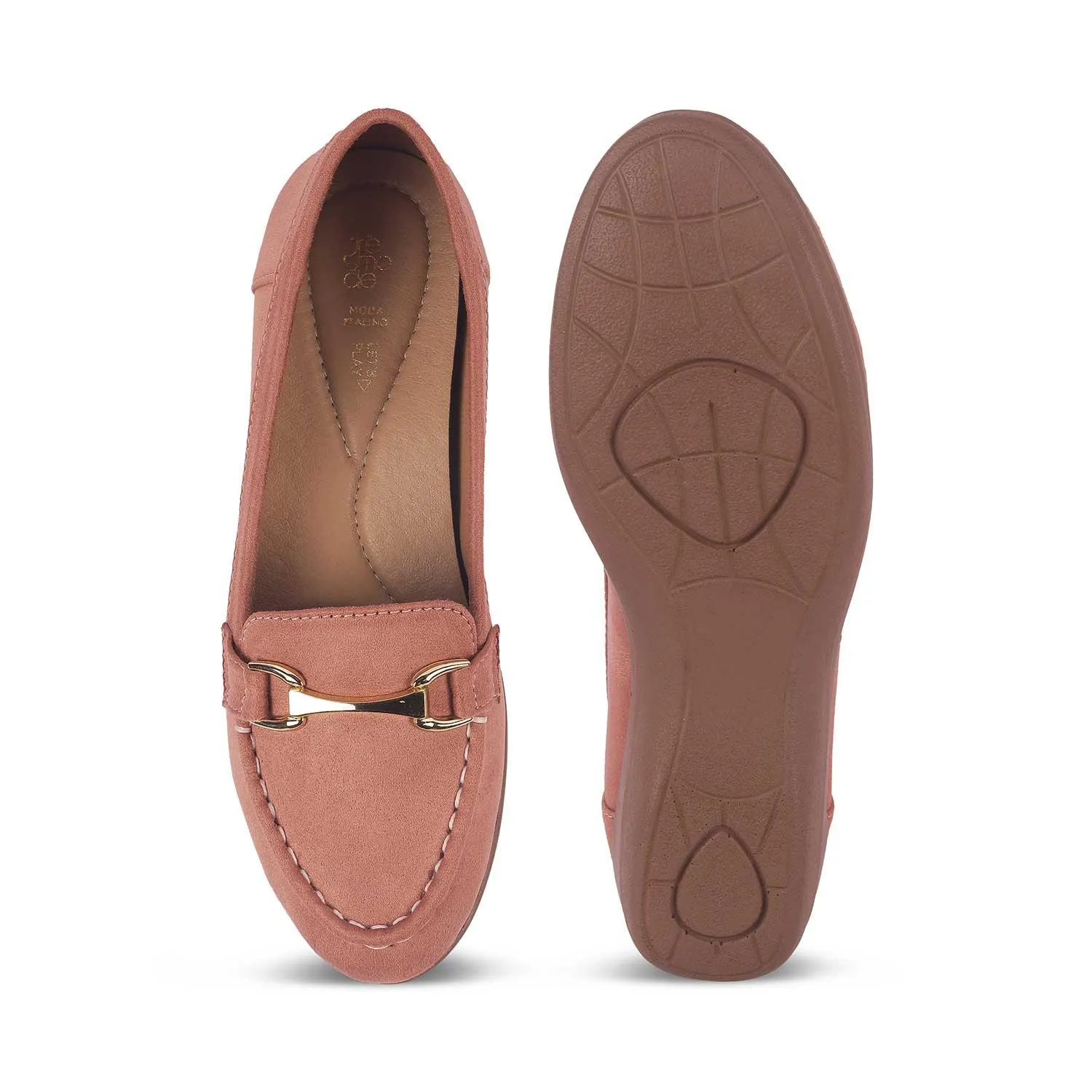 Tresmode Lucia Pink Women's Casual Wedge Loafers