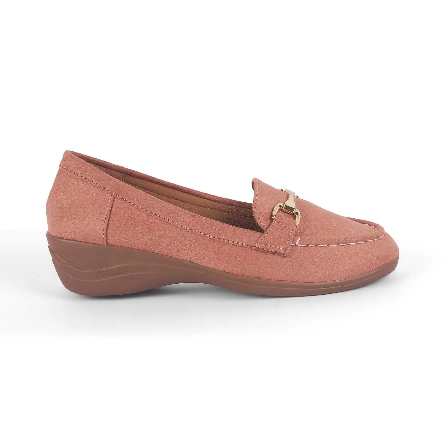 Tresmode Lucia Pink Women's Casual Wedge Loafers