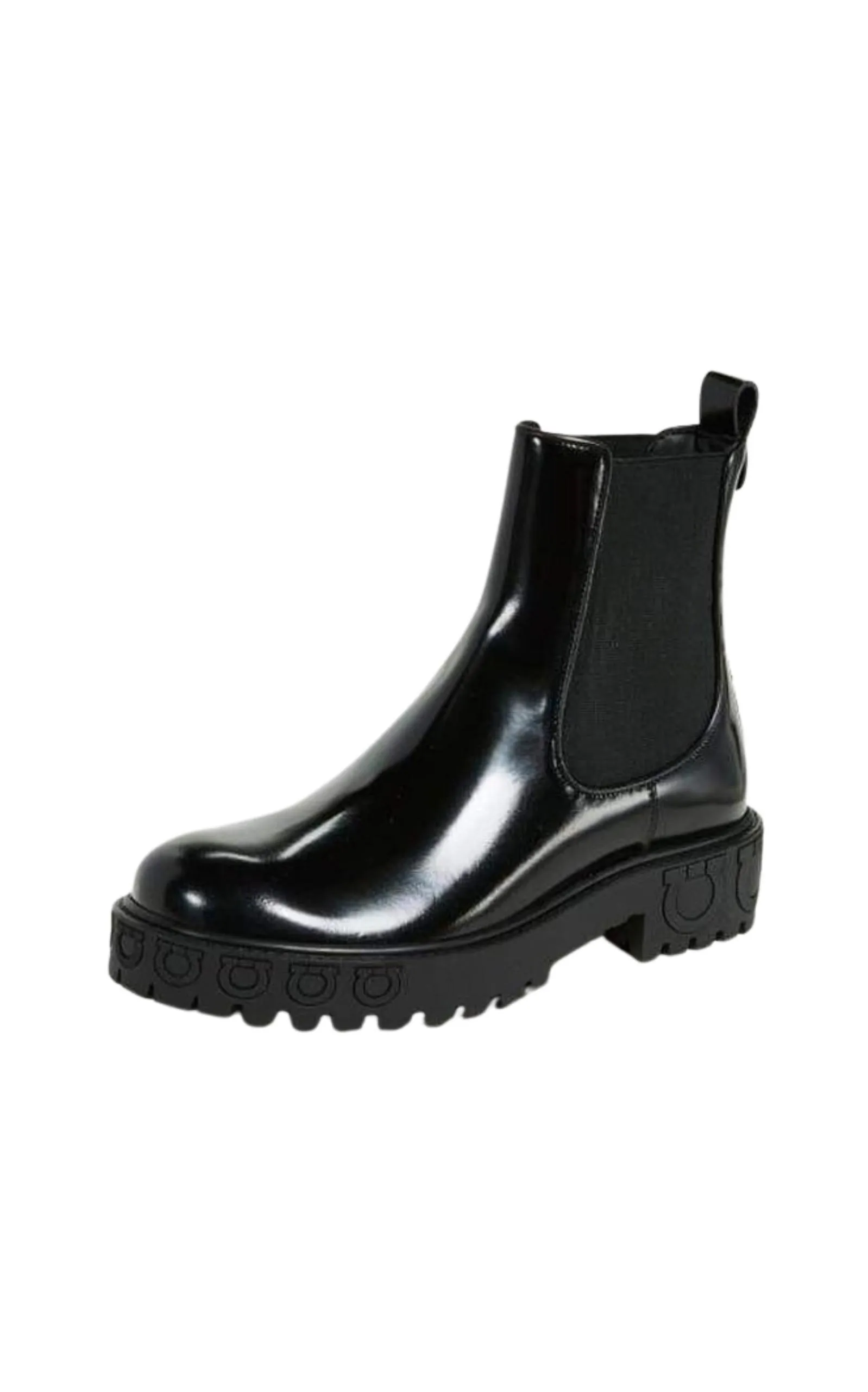 Varsi Leather Gancini-Sole Chelsea Boots