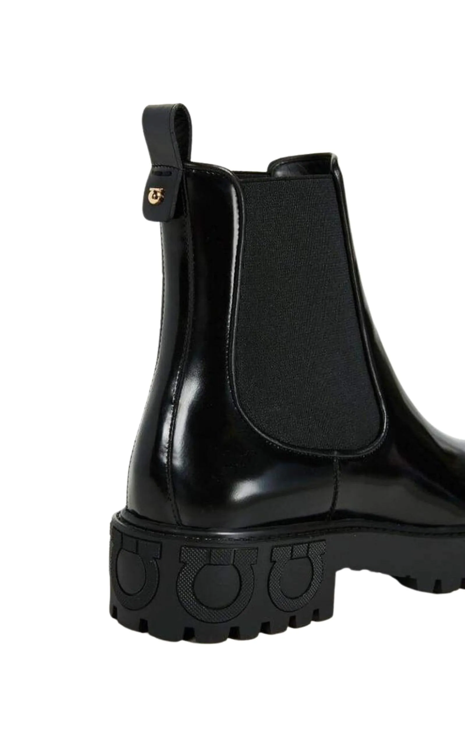 Varsi Leather Gancini-Sole Chelsea Boots