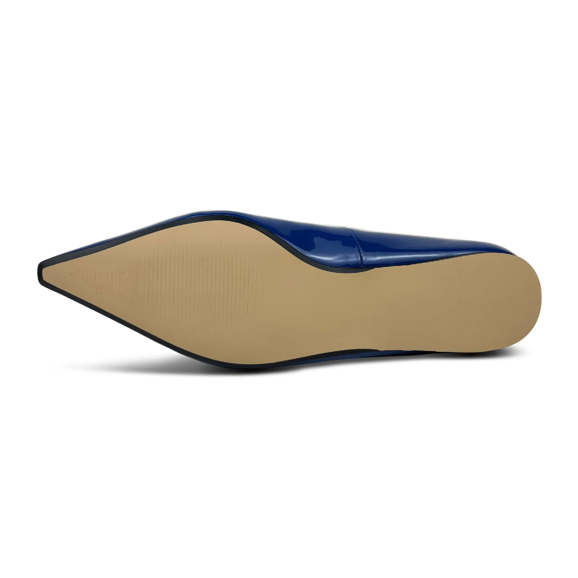 Victoria Flat in Blue Patent