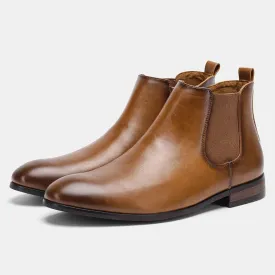 West Louis™ Business-Men Dress Style Leather Ankle Chelsea Boots