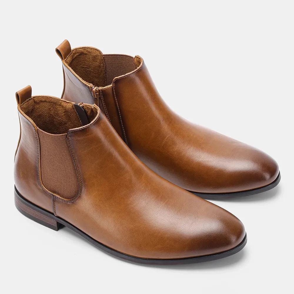 West Louis™ Business-Men Dress Style Leather Ankle Chelsea Boots