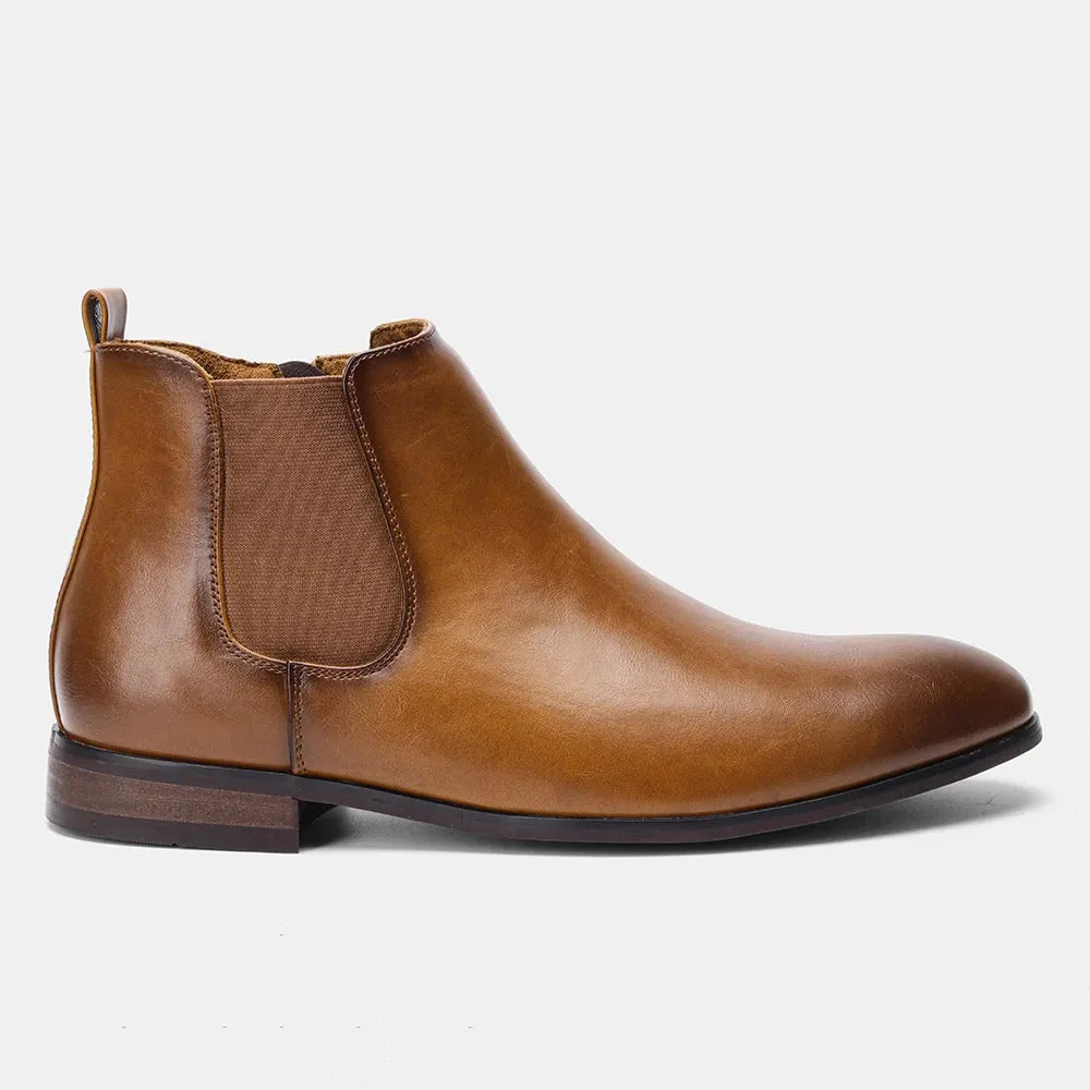 West Louis™ Business-Men Dress Style Leather Ankle Chelsea Boots