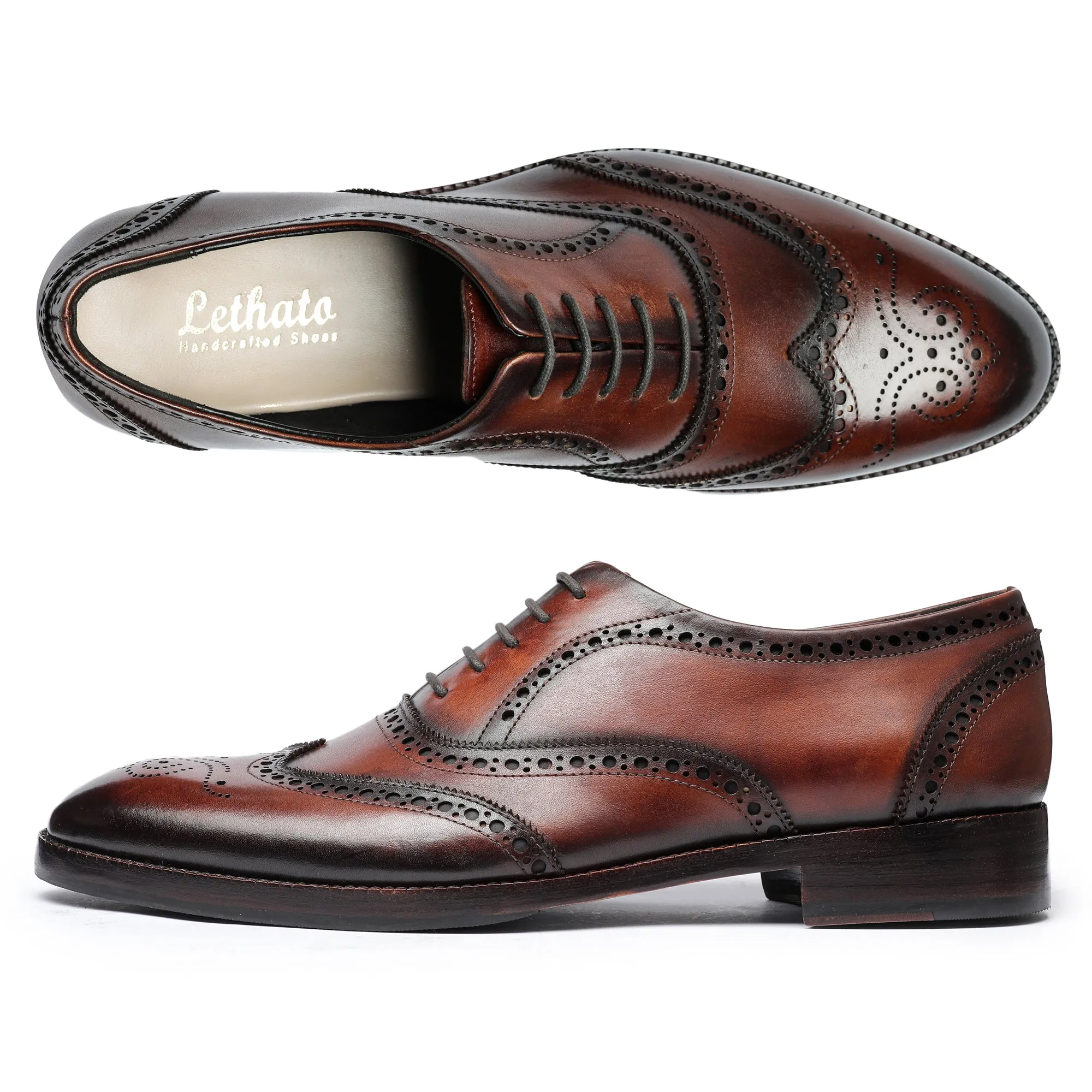 Wingtip Brogue Oxford- Dark Brown