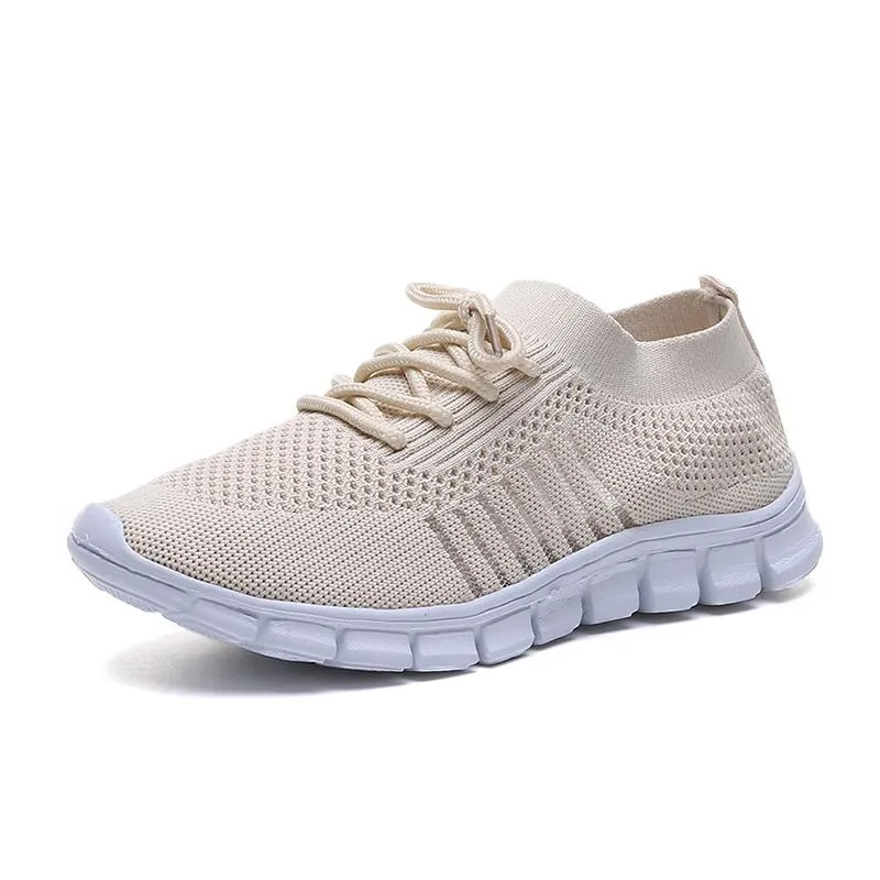 Women's tennis shoes Knitting sneakers breathable best shoes for walking