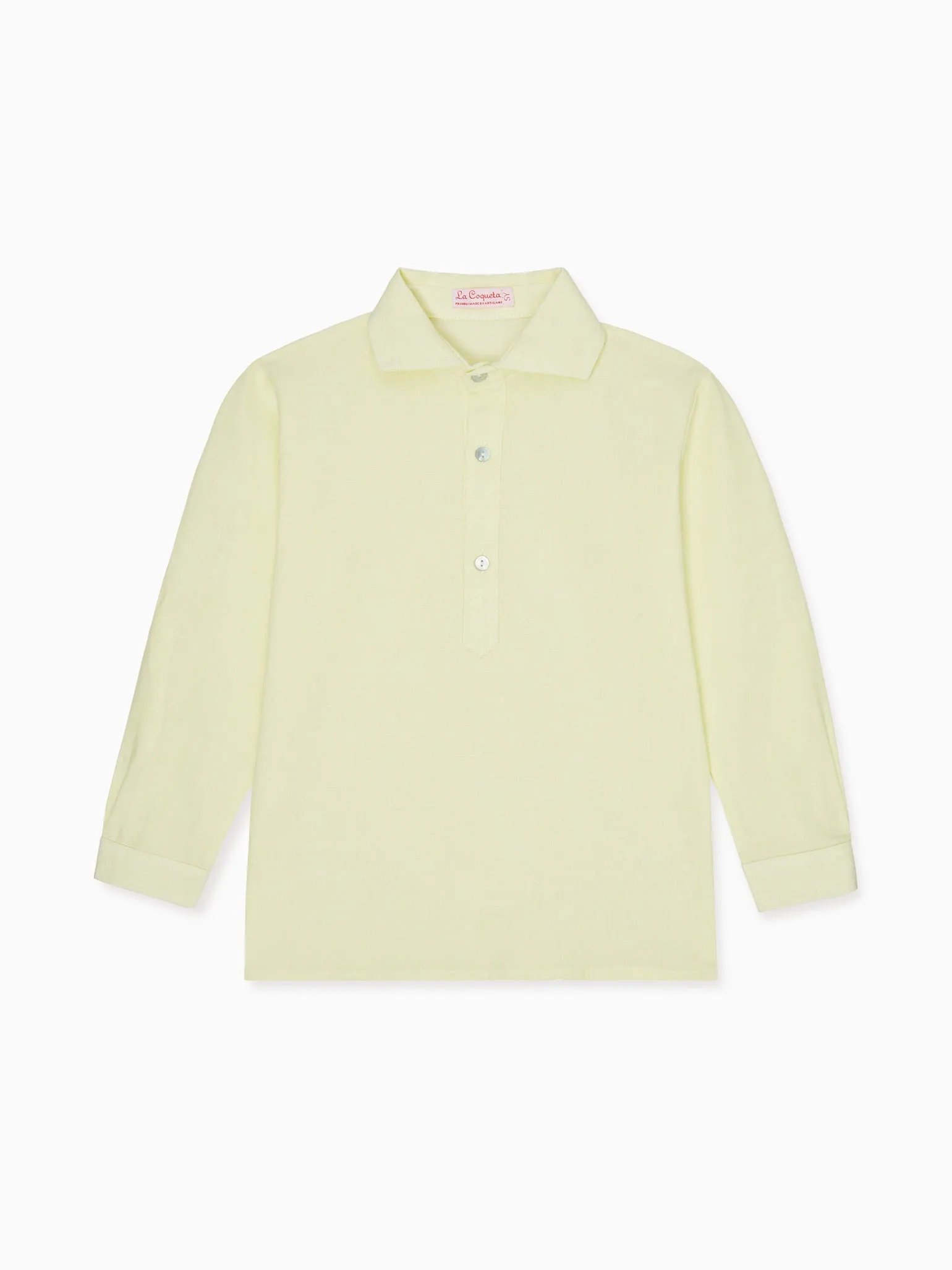 Yellow Miguel Linen Mix Boy Shirt